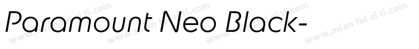 Paramount Neo Black字体转换